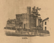 Jail, Indiana 1863 Old Town Map Custom Print - St. Joseph Co.