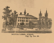 Manual Labor School, Indiana 1863 Old Town Map Custom Print - St. Joseph Co.