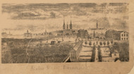 Notre Dame University, Indiana 1863 Old Town Map Custom Print - St. Joseph Co.