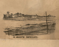 St. Joseph Noviciate, Indiana 1863 Old Town Map Custom Print - St. Joseph Co.