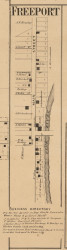 Freport, Hanover, Indiana 1866 Old Town Map Custom Print - Shelby Co.