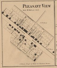 Pleasant View, Moral, Indiana 1866 Old Town Map Custom Print - Shelby Co.