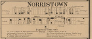 Norristown, Washington, Indiana 1866 Old Town Map Custom Print - Shelby Co.