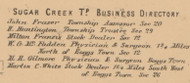 Business Directory, Sugar Creek, Indiana 1866 Old Town Map Custom Print - Shelby Co.