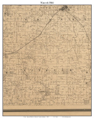 Nineveh, Indiana 1866 Old Town Map Custom Print - Johnson Co.