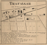 Trafalgar, Hensley, Indiana 1866 Old Town Map Custom Print - Johnson Co.