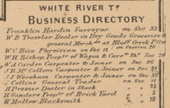 Business Directory, White River, Indiana 1866 Old Town Map Custom Print - Johnson Co.