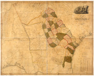 Georgia 1818 Eleazer - Old State Map Reprint