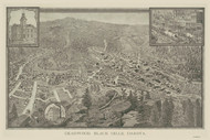 Deadwood, South Dakota 1884 Bird's Eye View
