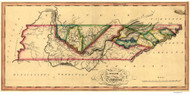 Tennessee 1817 Lewis - Old State Map Reprint