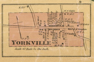 Yorkville Village, District 8, Tennessee 1877 Old Town Map Custom Print Gibson Co.