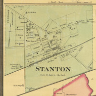 Stanton Village, District 3, Tennessee 1877 Old Town Map Custom Print Haywood Co.