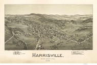 Harrisville, West Virginia 1899 Bird's Eye View