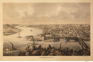 Parkersburg, West Virginia 1861 Bird's Eye View