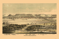 Winona, Minnesota 1874 Bird's Eye View