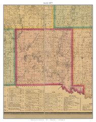 Austin, Cass Co. Missouri 1877 Old Town Map Custom Print Cass Co.