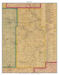 Index - Gunn City  - Garden City, Cass Co. Missouri 1877 Old Town Map Custom Print Cass Co.