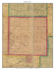 Peculiar, Cass Co. Missouri 1877 Old Town Map Custom Print Cass Co.