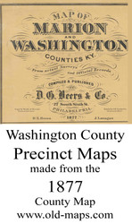 Map Cartouche, Washington County, Kentucky 1877 - NOT FOR SALE