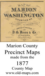 Map Cartouche, Marion County, Kentucky 1877 - NOT FOR SALE