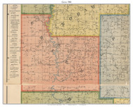 Green - Quitman - Fairview, Missouri 1900 Old Town Map Custom Print Nodaway Co.