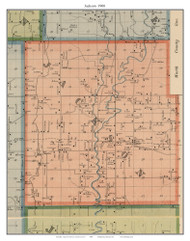 Jackson - Sweet Home - Lannings Mill, Missouri 1900 Old Town Map Custom Print Nodaway Co.