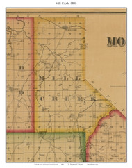 Mill Creek - Syracuse, Missouri 1880 Old Town Map Custom Print Morgan Co.