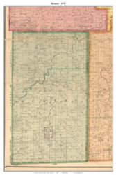 Benton - Jericho Springs - Sexson - Olympia, Missouri 1897 Old Town Map Custom Print Cedar Co.