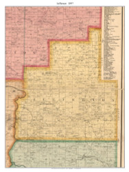 Jefferson - Arnica Springs - Akard, Missouri 1897 Old Town Map Custom Print Cedar Co.