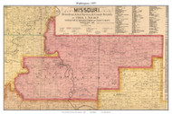 Washington - Caplinder Mills - Sackville - Oakland - Ivy, Missouri 1897 Old Town Map Custom Print Cedar Co.