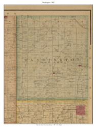 Washington - Greenville - Claysville, Missouri 1887 Old Town Map Custom Print Clay Co.