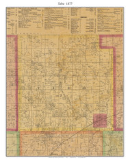 Tebo - Calhoun, Missouri 1877 Old Town Map Custom Print Henry Co.
