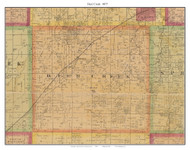 Deer Creek, Missouri 1877 Old Town Map Custom Print Henry Co.
