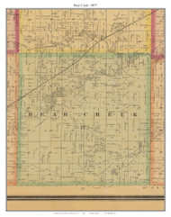 Bear Creek, Missouri 1877 Old Town Map Custom Print Henry Co.