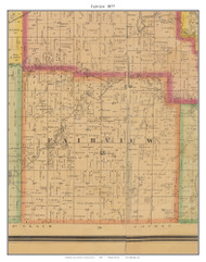 Fairview, Missouri 1877 Old Town Map Custom Print Henry Co.