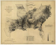 Southern States Slave Population Distribution Percentages from Census of 1860, 1861  Southeast - USA Regionals