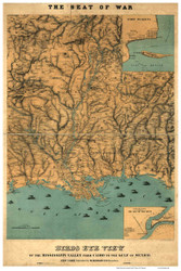 Mississippi Valley, View - Schaus, 1861 Mississippi River - USA Regionals