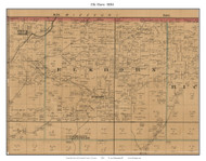 Elk Horn - Bethpage - Healing Fountain, Missouri 1884 Old Town Map Custom Print McDonald Co.