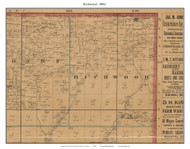 Richwood - Silver Springs - Rocky Comfort, Missouri 1884 Old Town Map Custom Print McDonald Co.