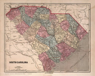 South Carolina 1843 Morse - Old State Map Reprint