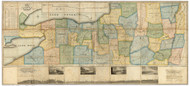 Western New York State (Lake Erie to Massachusetts along the Canadian Border) 1825 - Old Map Reprint - NY Regionals