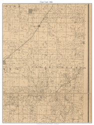 Clear Creek, Missouri 1886 Old Town Map Custom Print Vernon Co.
