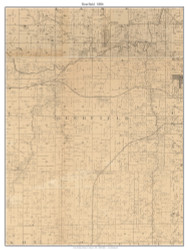 Deerfield, Missouri 1886 Old Town Map Custom Print Vernon Co.