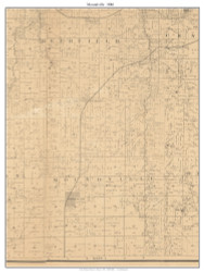 Moundville - Bronaugh, Missouri 1886 Old Town Map Custom Print Vernon Co.