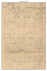 Richland, Missouri 1886 Old Town Map Custom Print Vernon Co.