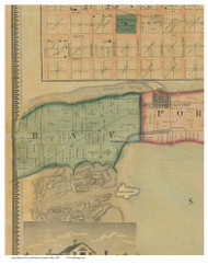 Bay, Ohio 1863 Old Town Map Custom Print - Ottawa Co.