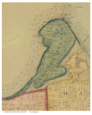 Catawba Island, Ohio 1863 Old Town Map Custom Print - Ottawa Co.