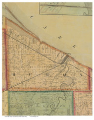 Huron, Ohio 1863 Old Town Map Custom Print - Erie Co.