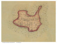 Kellys Island, Ohio 1863 Old Town Map Custom Print - Erie Co.