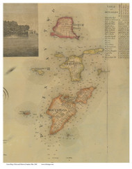 Put In Bay, Ohio 1863 Old Town Map Custom Print - Ottawa Co.